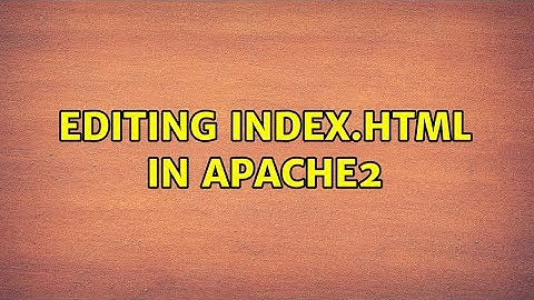 Ubuntu: Editing index.html in apache2