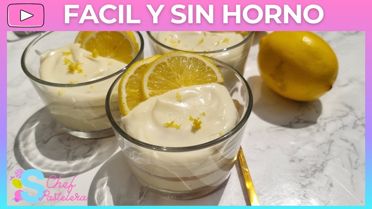🍋Vasitos de Limón Ligeros, Sin Horno, Sin Azúcar |Sandra ChefPastelera