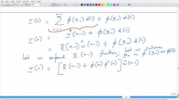 Recursive least squares algorithm #ch19 #swayamprabha