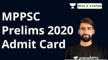 MPPSC NEW UPDATE - PRELIMS ADMIT CARD | MPPPSC Prelims 2020 | By Gaurav Sharma