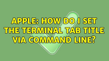Apple: How do I set the terminal tab title via command line?