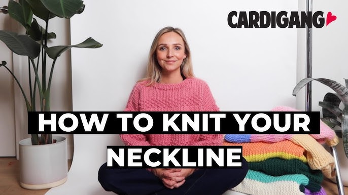 How to knit a Sweater with straight needles (round neck/long