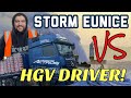 ⚠️ HGV Driver In The Red Zone Of Storm Eunice! (Danger To Life) ⚠️