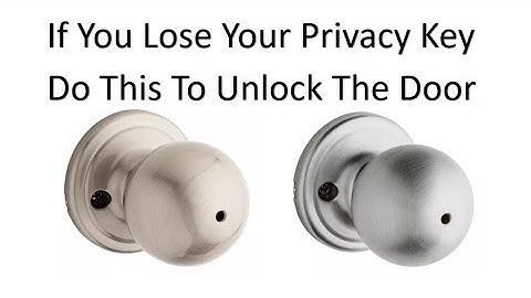 How To Unlock Bathroom Door If You Lose Your Privacy Lock Key The Smart & Easiest Way