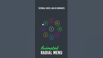 Animated Radial Menu using Html CSS & Vanilla Javascript #shorts