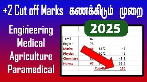 12th cut off marks calculation 2025 for Medical, Engineering, Agriculture, Paramedicals