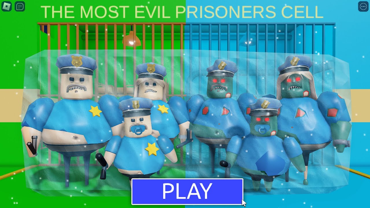 ZOMBIES ICE FAMILY Vs POLICE ICE FAMILY in BARRY'S PRISON RUN! New Scary Obby (#Roblox)