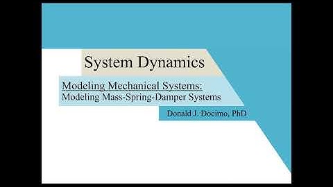 Modeling Mass-Spring-Damper Systems