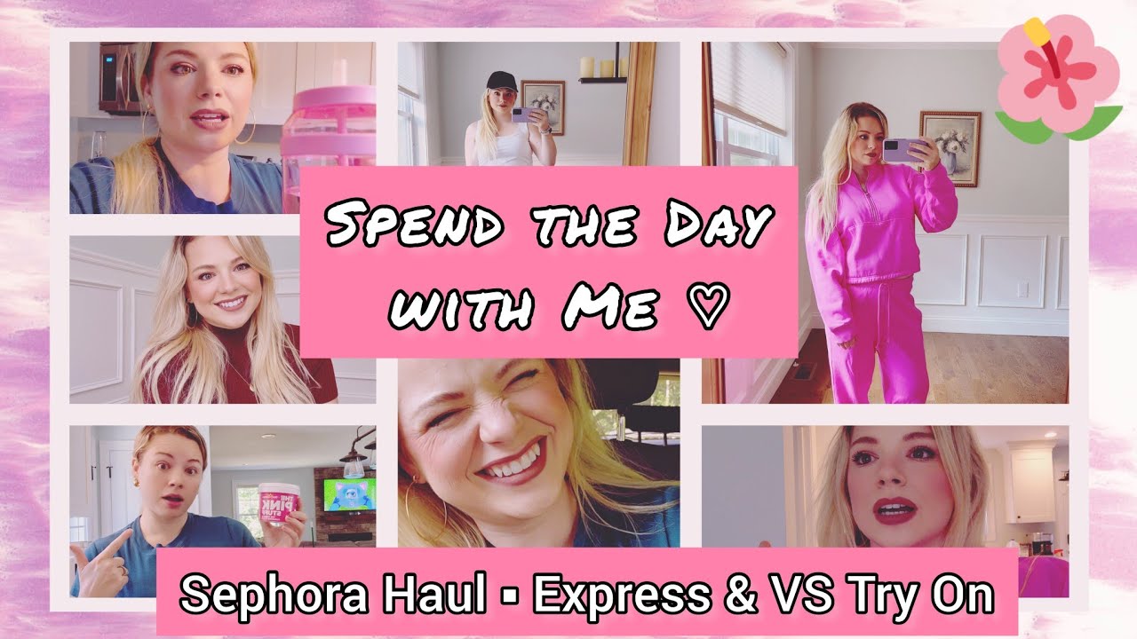 VLOG | BIO IONIC HAIR CURLER | ZIO Patch | EXPRESS AND VS TRY ON | SEPHORA Haul