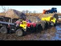 RC ADVENTURES - MUD BATH - 5 Trucks get Dirty