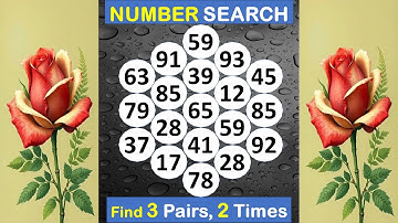Number Search: How Active Is Your Presence Of Mind? #braingame #memory #puzzle #quiz #education #331