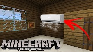 COMO FAZER UM AR CONDICIONADO REALISTA QUE FUNCIONA NO SURVIVAL !! - MINECRAFT POCKET EDITION