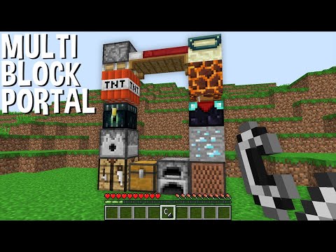 WHAT if BUILD MULTI BLOCK PORTAL and WHERE does HE LEAD in Minecraft ???