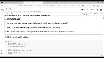 TASK 2- Data Science & Business Analytics | The Sparks Foundation| # GRIPAUGUST21|