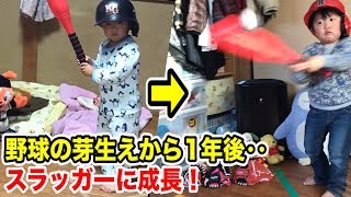 将来NPBの4番確実の3歳児…高めを思いっきりシバく衝撃映像！