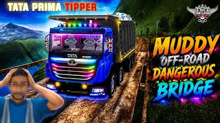 Bus Simulator Indonesia | Muddy Offroad + Dangerous Bridge Challenge 😱 | BinodVlog Extreme Offroad