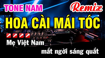 Karaoke Hoa Cài Mái Tóc Remix Nhạc Dựt ☞ Beat Cực Sung Nhạc Sống Tone Nam | Hoài Phong Organ