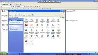 How to get the classic control panel on Windows XP