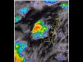Cielo nublado,lluvia en la península de Yucatán