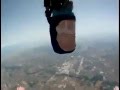 Sky Dive Fail-80 year old woman sky dive goes wrong, almost falls out of parachute plunges, HD