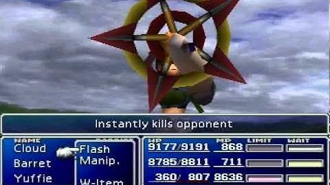 Final Fantasy 7 Yuffie using her Final Limit All Creation