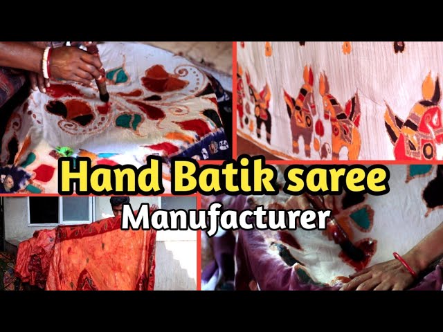 Hand batik saree manufacturer | cotton malmal hand batik | M. B. Boutique |  Soumiz
