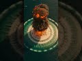 The colossal explosion continues to roar across the open sea, flames twisting into the sky as