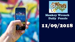 Monkey Wrench Daily Puzzle Answers September 11 2018