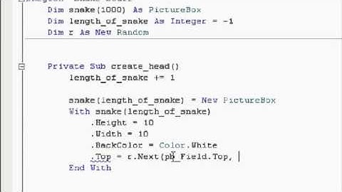 VB net Game of Snake   YouTube