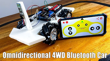 How to make an omnidirectional 4WD Bluetooth control car with Arduino | Mecanum wheel car Arduino
