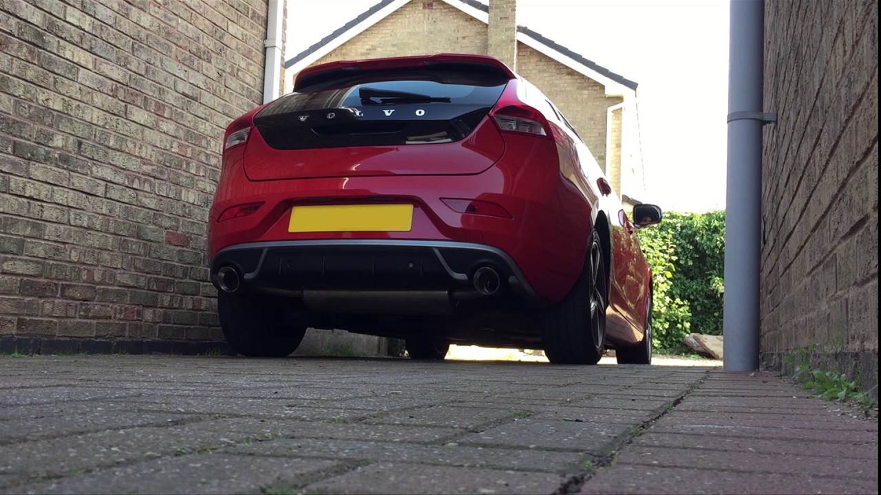 Volvo V40 R-Design D3 5-cylinder exhaust sound - YouTube
