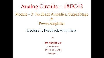 M3 L1 Feedback Amplifiers
