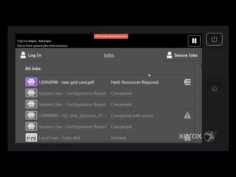 Xerox® AltaLink® B8090 Family Clearing a Print Job from the Queue