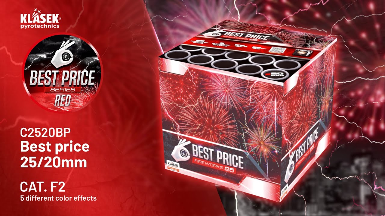 C2520BP - Best price 25/20mm | Klasek pyrotechnics - YouTube