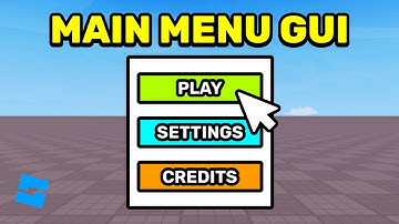 How to Make a Main Menu Gui in Roblox Studio