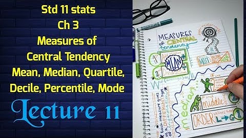 Std 11 stats | ch 3 | Measures of Central Tendency | lecture 11 | sec b of ch 3