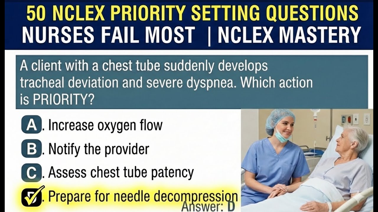 50 вопросов по расстановке приоритетов на экзамене NCLEX, на которых большинство медсестер не сда...