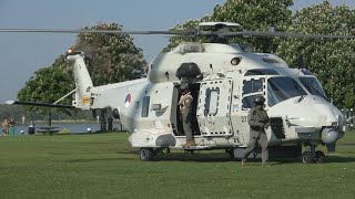 [ landing  &amp; opstijgen ] RNLAF NH90 Gevechtshelikopter DHC Luchtmacht - Havendag Gorinchem 2023