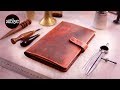 making a leather journal notebook cover | Pull Up leather | how it's made