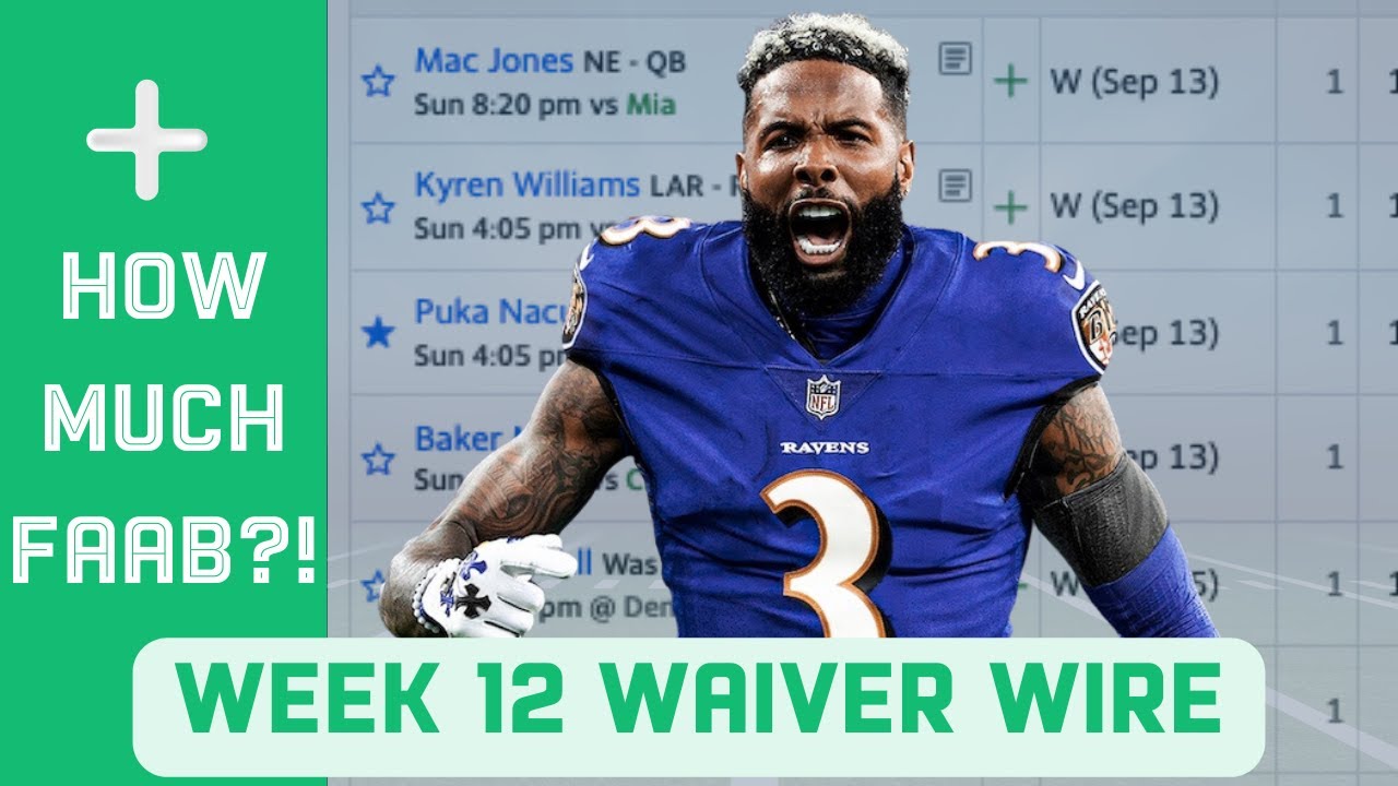 Week 12 Waiver Wire Rankings & FAAB Strategy ft. Odell Beckham, Zach Charbonnet, Isaiah Likely