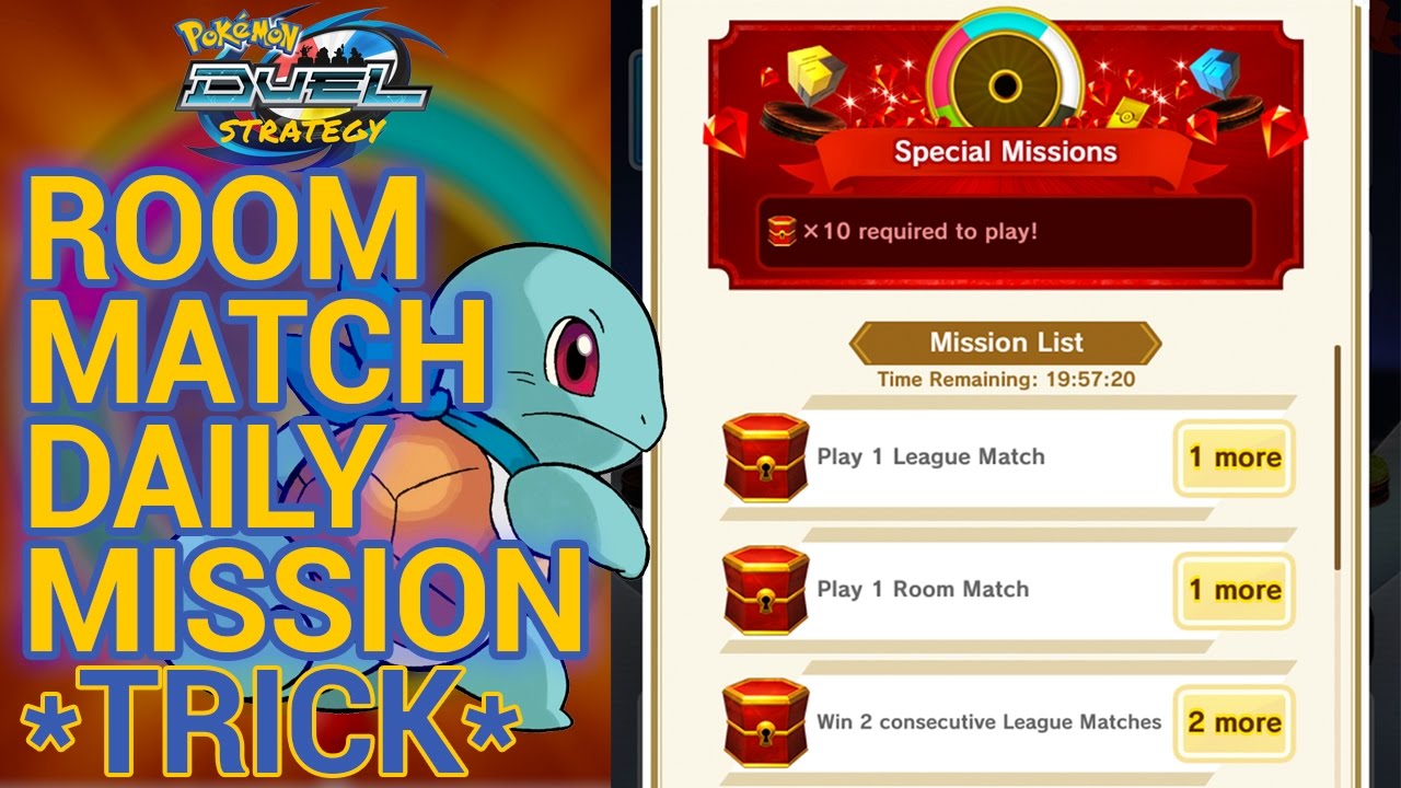 Room Match Daily Mission Pokemon Duel Tip