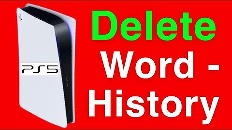 PS5 How to DELETE Word History!