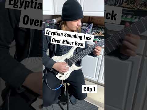 Egyptian Sounding Lick Over Minor Beat clip 1 | #shorts #guitar #guitarist #guitarsolo #beat #beats