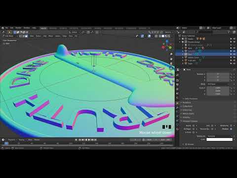 Combine Base with 3D Text | FREE Blender for 3D Printing Course