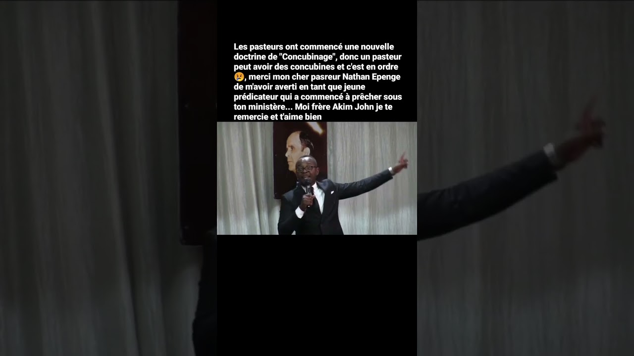 Un pasteur peut avoir des concubines et c'est en ordre? past Nathan Epenge