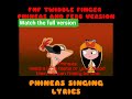 Fnf Twiddle finger but Phineas singing lyrics #phineas #aethos  #fnf