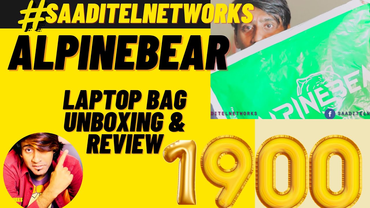 Alpine bear bird nest | Laptop Bag UNBOXING & REVIEW | SAADITELNETWORKS