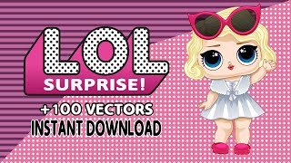 Vector Image Picture LOL Surprise Unicorn High Quality svg eps ai cdr
