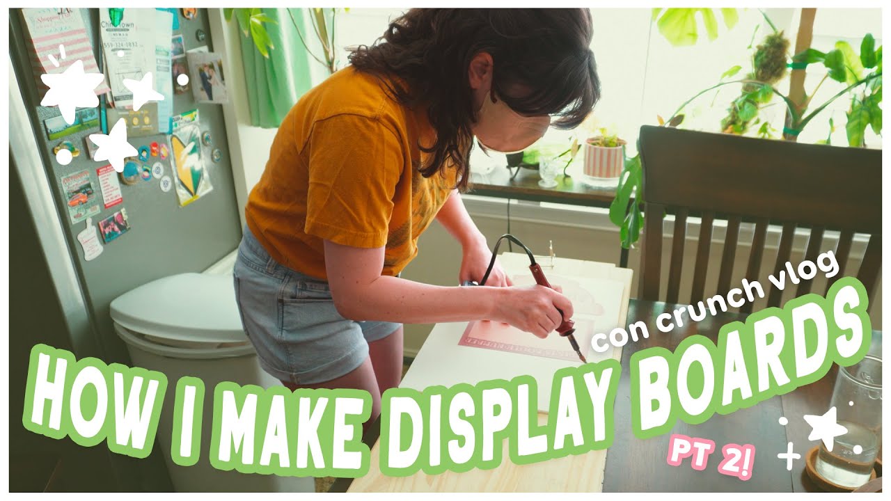Make FOAM Display Boards for Artist Alley [ CON CRUNCH VLOG ] pt.2