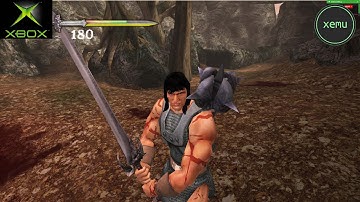 XEMU Xbox Emulator - Conan Ingame / Gameplay (custom build WIP)